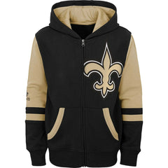 New Orleans Saints Youth Colorblock Full-Zip Hoodie | NFL New