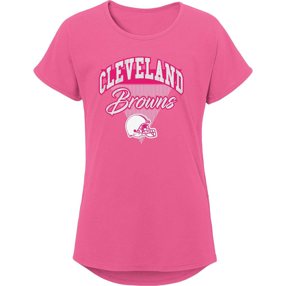 Cleveland Browns Girls Youth Playtime Dolman T-Shirt | NFL Discount