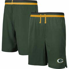 Green Bay Packers Cool Down Tri-Color Elastic Training Shorts | NFL Hot