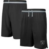 Las Vegas Raiders Cool Down Tri-Color Elastic Training Shorts | NFL Outlet