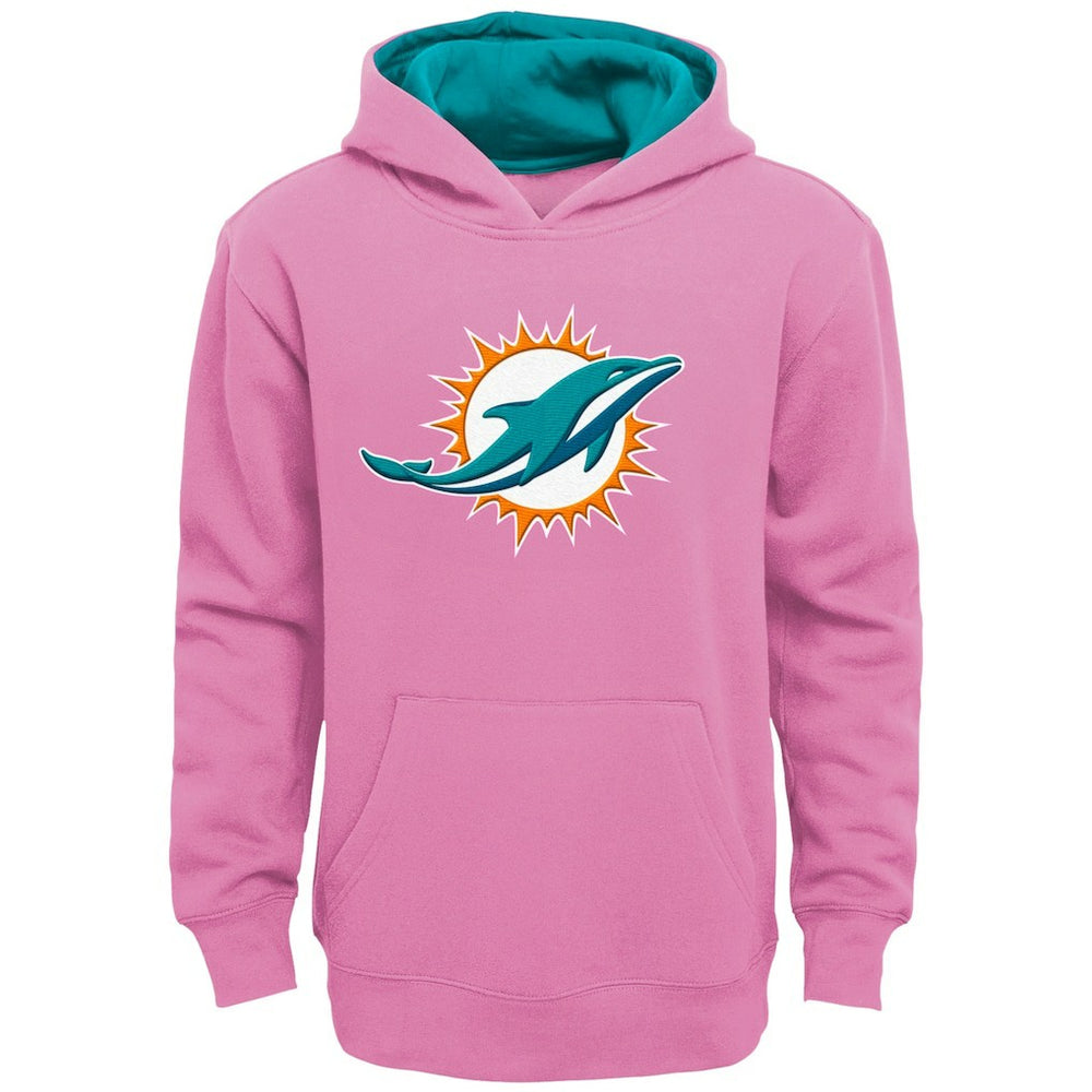 Miami Dolphins Girls Youth Prime Pullover Hoodie | NFL Discount