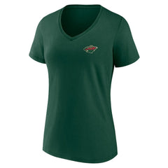 Minnesota Wild Women's Territorial V-Neck T-Shirt - NHL T-shirts