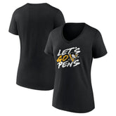 Pittsburgh Penguins Women's Proclamation V-Neck T-Shirt - NHL T-shirts