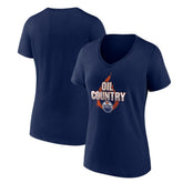 Edmonton Oilers Women's Represent V-Neck T-Shirt - NHL T-shirts