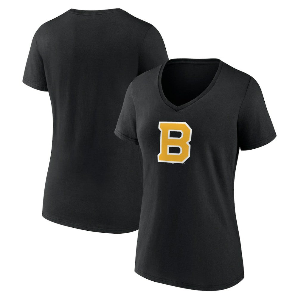 Boston Bruins Women's Alternate Logo V-Neck T-Shirt - NHL T-shirts