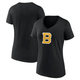 Boston Bruins Women's Alternate Logo V-Neck T-Shirt - NHL T-shirts