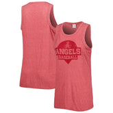 Los Angeles Angels Soft as a Grape Women's Tri-Blend Tank Top - MLB Tanks
