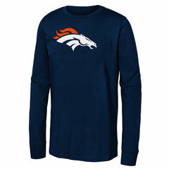 Denver Broncos Youth Primary Logo Long Sleeve T-Shirt | NFL Discount