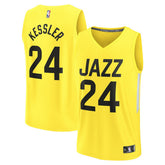 Yellow Walker Kessler Utah Jazz Fast Break Replica Player Jersey | NBA