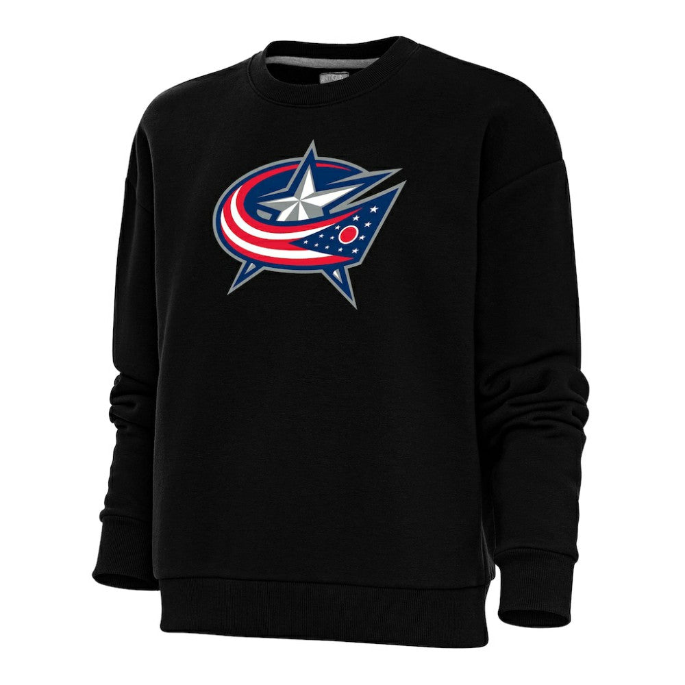 Columbus Blue Jackets Antigua Women's Special Edition 2.0 Victory Crewneck Pullover Sweatshirt - NHL Sweatshirts