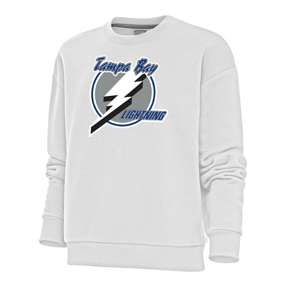 Tampa Bay Lightning Antigua Women's Special Edition 2.0 Victory Crewneck Pullover Sweatshirt - NHL Sweatshirts