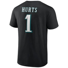 Philadelphia Eagles Jalen Hurts Icon Player Name & Number T-Shirt | NFL Sale