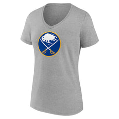 Buffalo Sabres Women's Primary Logo Team V-Neck T-Shirt - NHL T-shirts