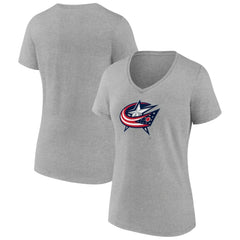 Columbus Blue Jackets Women's Primary Logo Team V-Neck T-Shirt - NHL T-shirts