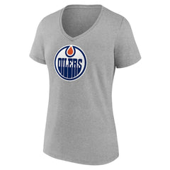 Edmonton Oilers Women's Primary Logo Team V-Neck T-Shirt - NHL T-shirts