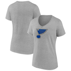 St. Louis Blues Women's Primary Logo Team V-Neck T-Shirt - NHL T-shirts