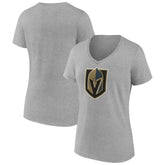 Vegas Golden Knights Women's Primary Logo Team V-Neck T-Shirt - NHL T-shirts