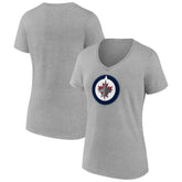 Winnipeg Jets Women's Primary Logo Team V-Neck T-Shirt - NHL T-shirts