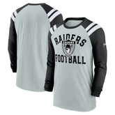 Las Vegas Raiders Classic Arc Raglan Tri-Blend Long Sleeve T-Shirt | NFL Discount