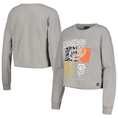 San Francisco Giants The Wild Collective Women's Cropped Long Sleeve T-Shirt - MLB T-shirts