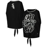 Chicago White Sox The Wild Collective Women's Twisted Tie Front Tank Top - MLB Tanks