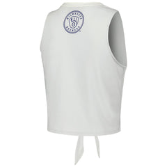 Milwaukee Brewers The Wild Collective Women's Twisted Tie Front Tank Top - MLB Tanks