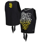 San Diego Padres The Wild Collective Women's Twisted Tie Front Tank Top - MLB Tanks