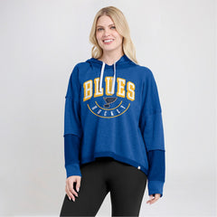 St. Louis Blues Fanatics Women's Lux Lounge Helmet Arch Pullover Hoodie - NHL Hoodies