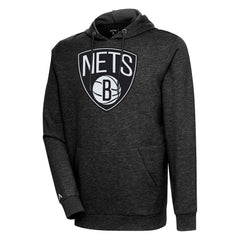 Heather Black Brooklyn Nets Antigua Action Pullover Hoodie | NBA