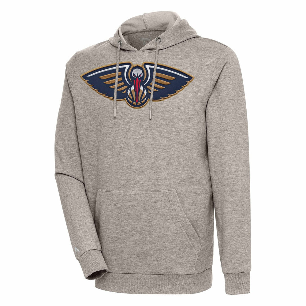 Oatmeal New Orleans Pelicans Antigua Action Pullover Hoodie | NBA