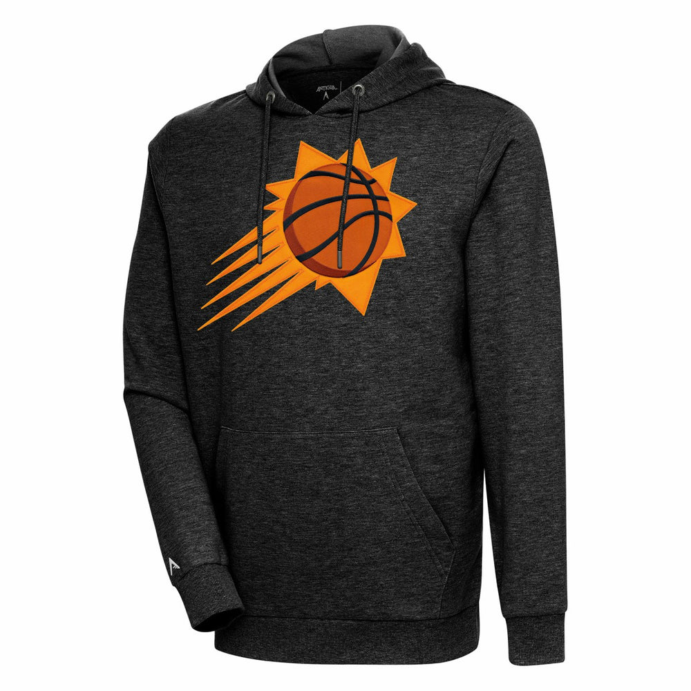 Heather Black Phoenix Suns Antigua Action Pullover Hoodie | NBA