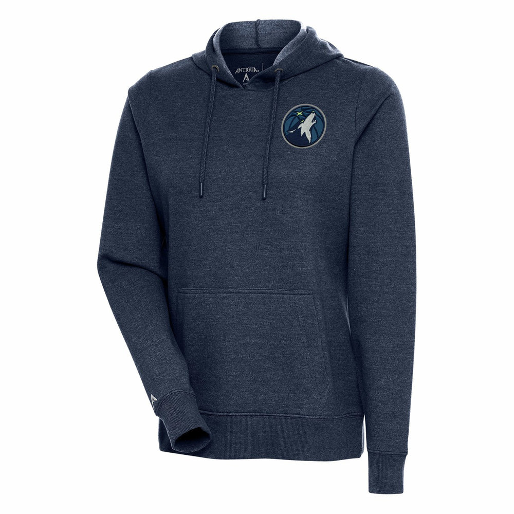 Heather Navy Minnesota Timberwolves Antigua Women's Action Pullover Hoodie | NBA