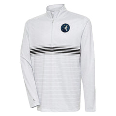 Heather Gray/Black Minnesota Timberwolves Antigua Bullseye Quarter-Zip Pullover Top | NBA
