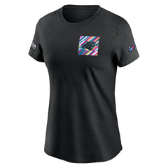 Carolina Panthers Women's Crucial Catch Sideline Tri-Blend T-Shirt | NFL Discount