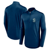 Seattle Kraken Fanatics Mock Neck Quarter-Zip Top - NHL