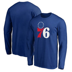 Royal Philadelphia 76ers Primary Team Logo Long Sleeve T-Shirt | NBA