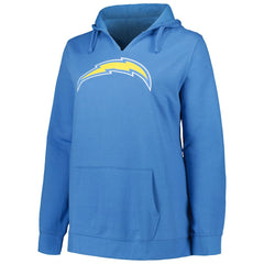 Los Angeles Chargers Justin Herbert Profile Women's Plus Size Player Name & Number Pullover Hoodie | NFL Online