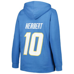 Los Angeles Chargers Justin Herbert Profile Women's Plus Size Player Name & Number Pullover Hoodie | NFL Online