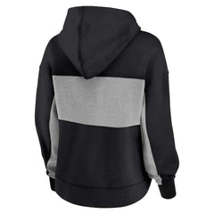 New Orleans Saints Women's Filled Stat Sheet Lighweight Modest Crop Hoodie | NFL Discount