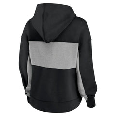 Carolina Panthers Women's Filled Stat Sheet Lighweight Modest Crop Hoodie | NFL On sale