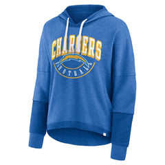 Los Angeles Chargers Women's Lightewight Modest Crop Lounge Helmet Arch Pullover Hoodie | NFL Hot