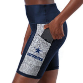 Dallas Cowboys Certo Women's High Waist Logo Two-Pocket Biker Shorts | NFL Discount