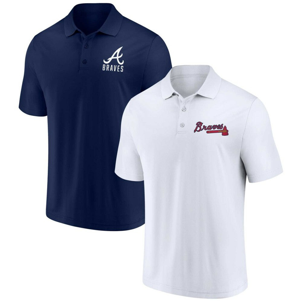 Atlanta Braves Fanatics Two-Pack Logo Lockup Polo Set - MLB