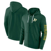 Athletics Fanatics Offensive Line Up Lightweight Full-Zip Hoodie - MLB Hoodies
