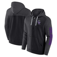 Colorado Rockies Fanatics Offensive Line Up Lightweight Full-Zip Hoodie - MLB Hoodies