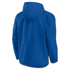 Royal/Gray Philadelphia 76ers Anorak Flagrant Foul Color-Block Raglan Hoodie Half-Zip Jacket | NBA