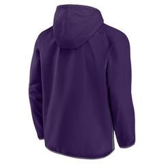 Purple/Gray Phoenix Suns Anorak Flagrant Foul Color-Block Raglan Hoodie Half-Zip Jacket | NBA