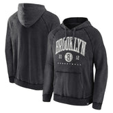 Heather Charcoal Brooklyn Nets Foul Trouble Snow Wash Raglan Pullover Hoodie | NBA