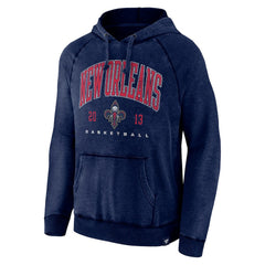 Heather Navy New Orleans Pelicans Foul Trouble Snow Wash Raglan Pullover Hoodie | NBA