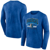 Heather Royal Dallas Mavericks Front Court Press Snow Wash Long Sleeve T-Shirt sale | NBA
